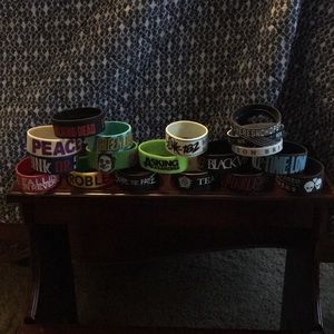 Rock band rubber bracelets